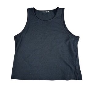 Rag & Bone/JEAN Tank Top Womens Size S Black‎ Mesh Perforated Scoop Neck